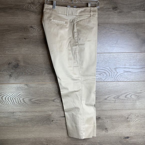 Claudia EV Cropped Pants Womens 12 Bown Solid Zip Square Button Close Stitching - Picture 9 of 9